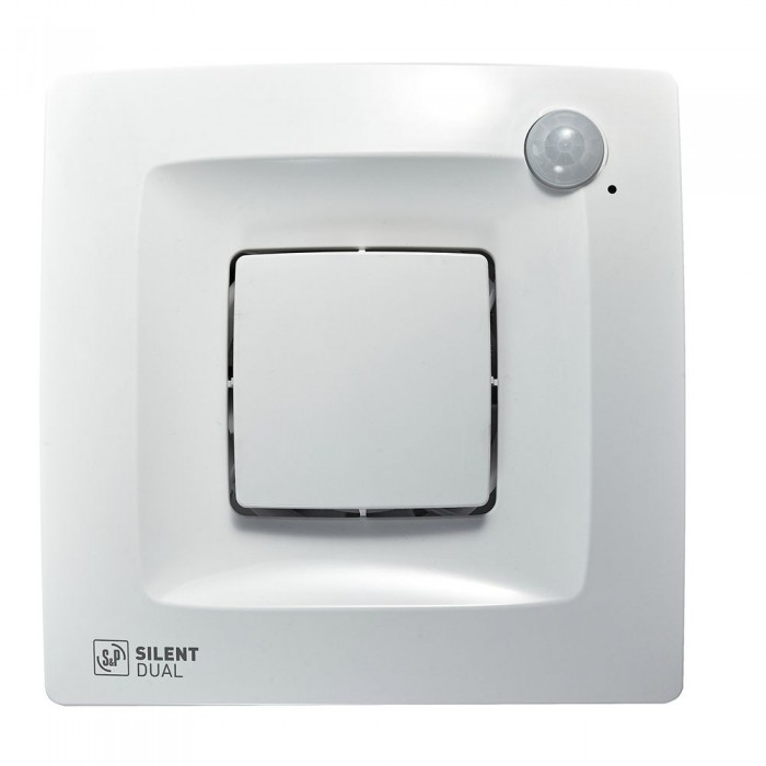 Вентилятор з датчиком руху, вологості та таймером S&P SILENT DUAL-100